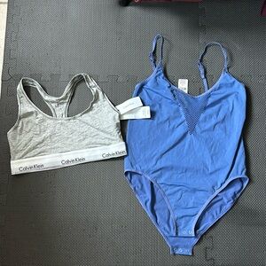 New Calvin Klein bra - pink by Victoria secret bodysuit shirt size L